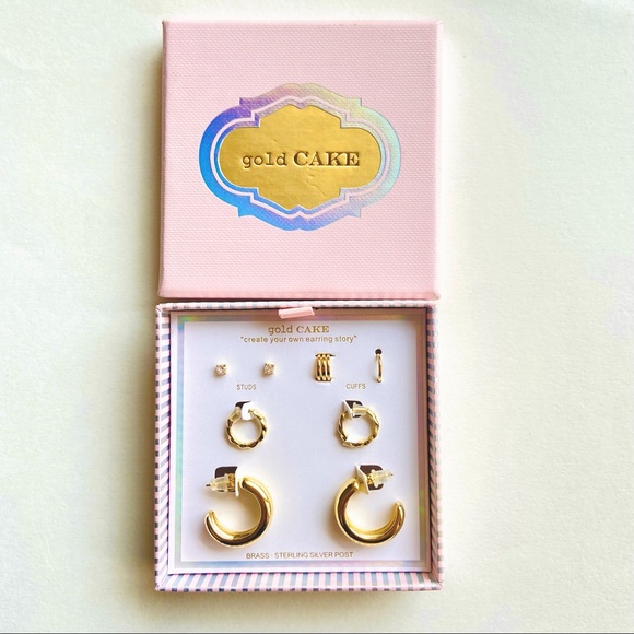 Gold Cake - Brand New - Earrings Set from California - Picture 3 of 10